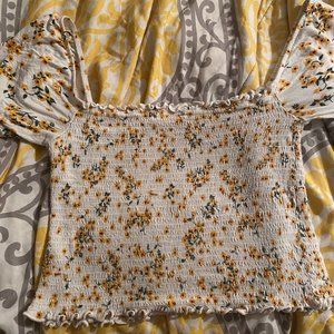 Yellow Daisy Crop Top